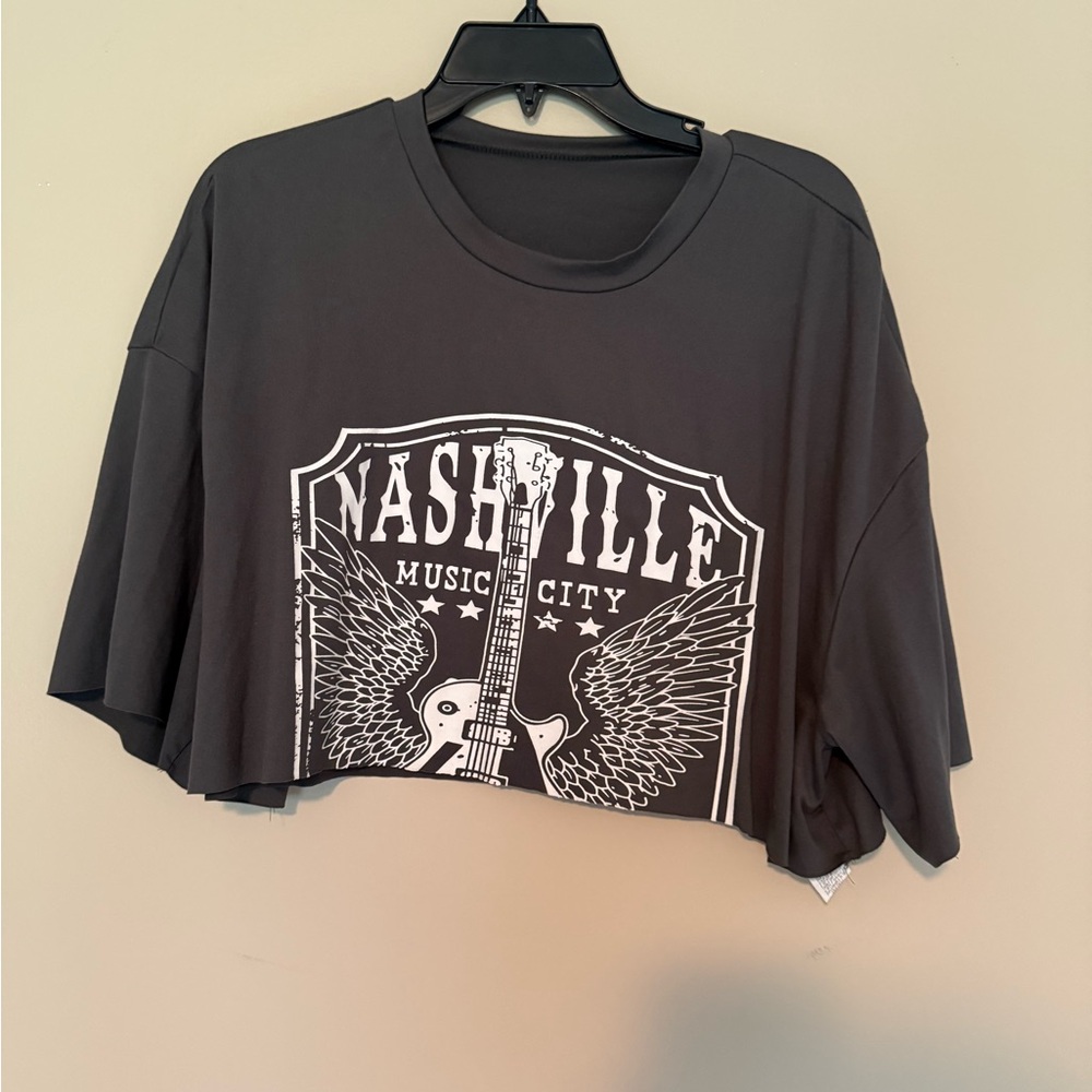 SHEIN Charcoal Gray Casual Top